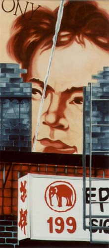 Splitbrain, Acryl auf Leinwand · 1,11 × 2,50 m
