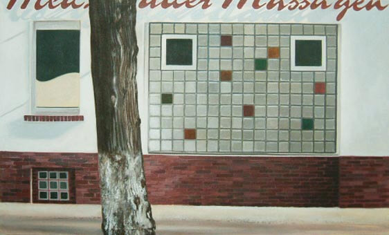 Straßenansicht 04, Acryl auf Leinwand · 1,07 × 0,65 m
