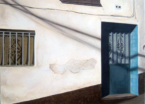 Straßenansicht 07, Acryl auf Leinwand · 0,70 × 0,90 m